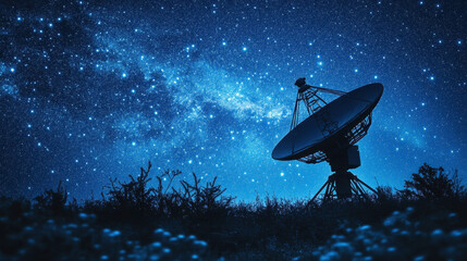 satellite dish in the mountains