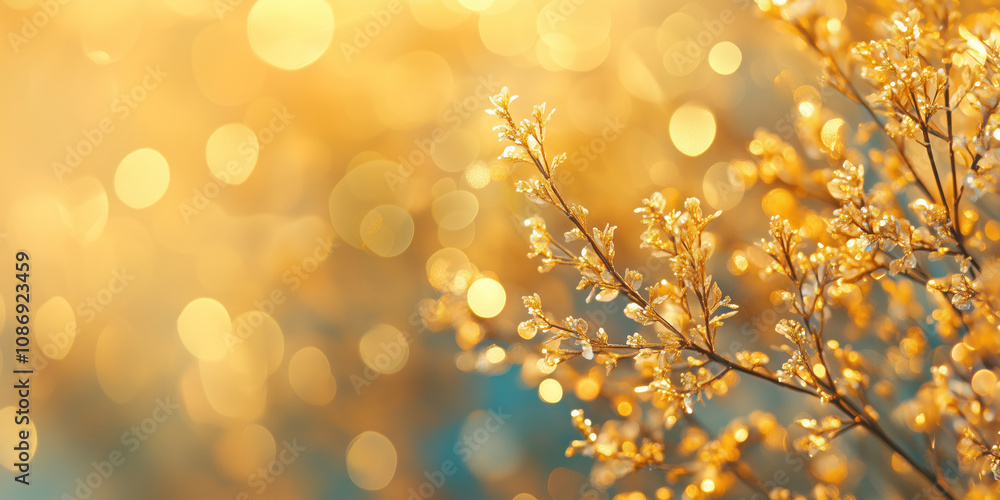 Poster christmas festive background with bokeh and lights. image. created with generative ai technology