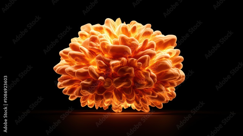 Poster explosive chemical reaction laboratory setting digital art dark background abstract concept