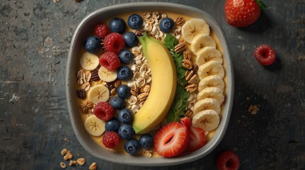 Smoothie bowl with banana