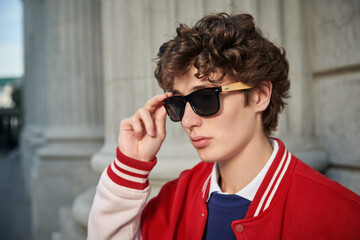 serious boy on the street © Andrey Kiselev