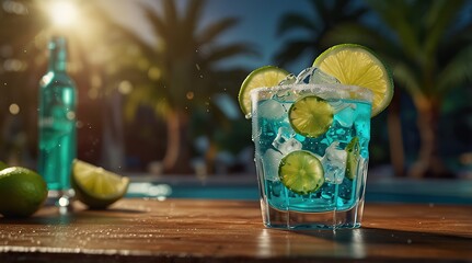 Classic margarita cocktail with salted rim