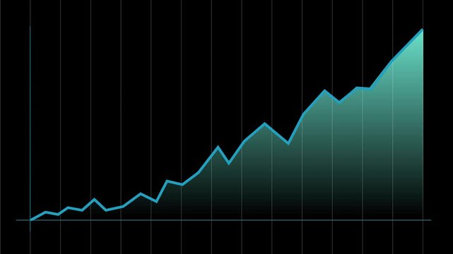 Business graph stock animation video
