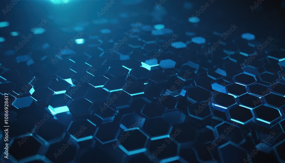 Aufkleber futuristic background with abstract circles and hexagons