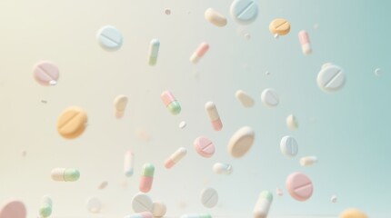 Gentle background with pills.