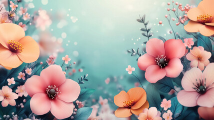 spring flowers background