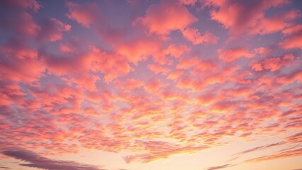 Fototapeta premium A kaleidoscope of colors dance across the sky as day gives way to night, warm tones, colorful sky, evening sky