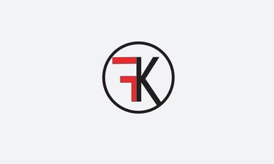 FK, KF , F , K , Abstract Letters Logo Monogram	