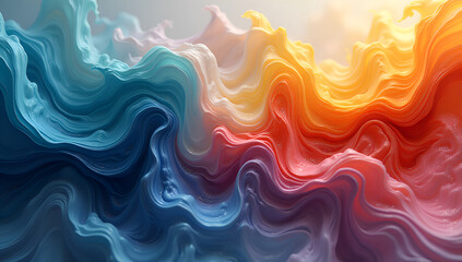Fototapeta premium Emotional Spectrum: A Dance of Liquid Colors