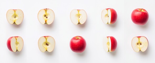 Vibrant Red Apple Slices - A Healthy and Delicious Treat
