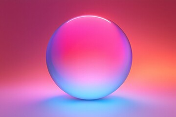 Fototapeta premium Vibrant Abstract Sphere with Gradient Colors and Glowing Effects