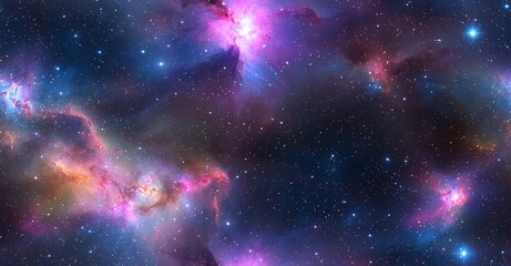 Nebula and galaxies in space. Abstract cosmos background , isolated on white background,  , copy space for text,