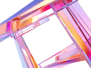 Modern futuristic gradient geometric background against transparent background for high-tech and innovative design projects, showcasing a sleek and contemporary visual style