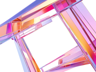 Modern futuristic gradient geometric background against transparent background for high-tech and innovative design projects, showcasing a sleek and contemporary visual style