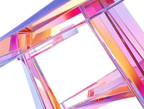 Modern futuristic gradient geometric background against transparent background for high-tech and innovative design projects, showcasing a sleek and contemporary visual style - Powered by Adobe