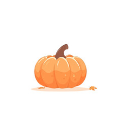 Simple flat 2D icon Halloween pumpkin isolated on transparent background, vector, flat design, animation design, vector, flat design, animation design, simple flat 2D icon, clipart