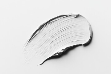 White paint smear on white background. Perfect for product mockups, beauty, or art.