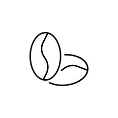 Outline icon of coffee beans, perfect for coffee shops, beverages, and cafe themes