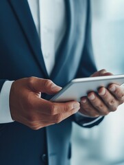 Professional Businessman Using Smartphone