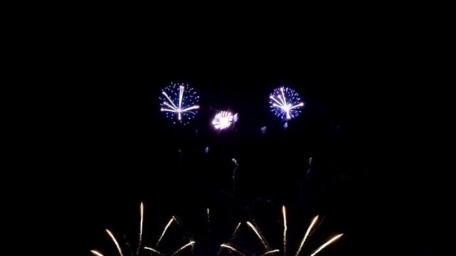 Captivating real-time abstract fireworks display at the Fireworks Festival for New Year 2025 and Independence Day celebration