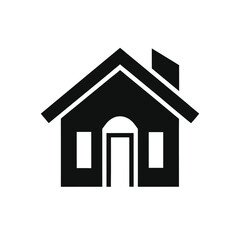 House icons set. Property line and flat symbol. Houses collection. Real estate. Web home flat icon.
