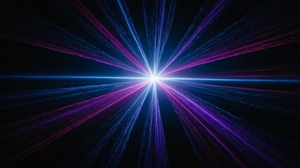 Bright laser beams against a dark backdrop