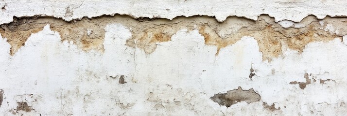 Obraz premium Textured White Wall with Plaster Finish - Elegant Concrete Surface Background