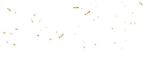 Abstract doted and confetti golden glitter and dust particles splatter on transparent background. Dust golden grunge background. Vector illustration.