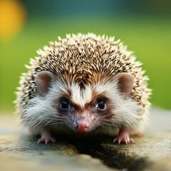 Fototapeta premium cute hedgehog in the grass