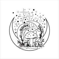 Hand Drawn Mystical Moon Collection