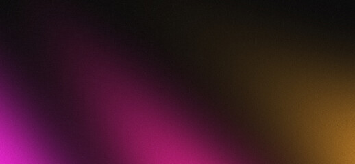 Grainy background, orange pink purple black noisy texture abstract glowing color gradient, banner poster cover backdrop design copy space