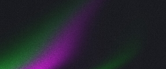 dark grainy gradient wave background with green, purple, and black tones, featuring a textured noise effect ideal for abstract banners, posters, and covers with bold black space