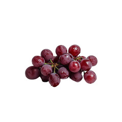 Fototapeta premium Fresh red grapes on a transparent background