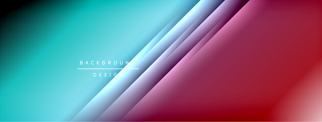 Fototapeta premium Colorful gradient with lines made of shadow and light. Creative background