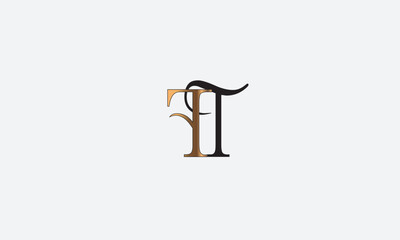 FT, TF , F , T , Abstract Letters Logo Monogram