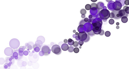 Wave purple bokeh on a transparent background 