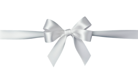 silver ribbon isolated on white background