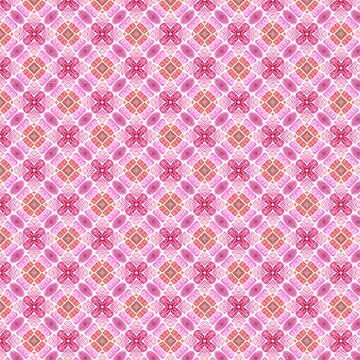 Abstract Pink Seamless Watercolour Floral Pattern