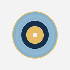 LP sound record, Vinyl record symbol illustration 