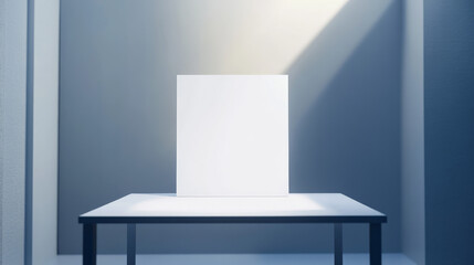 Minimalist trade show backdrop mockup