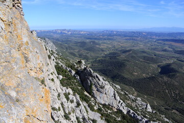 Blick vom Château de Quéribus nach Osten