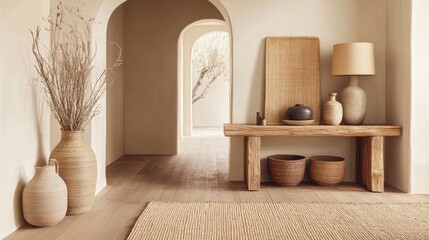 Rustic Minimalist Interior with Natural Elements
