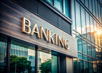 Obraz premium Modern Minimalist Banking Concept with Abstract Elements and Soft Color Palette for Financial Services Imagery