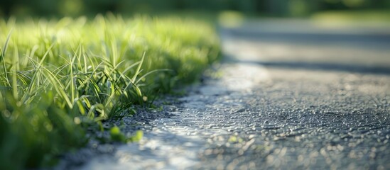 Grass Covered Road Surface
