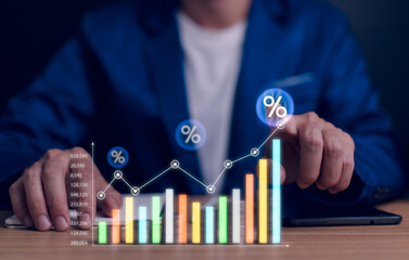 bank raised interest rate, high investors invest money return investment. mutual funds strategy...