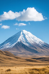 Fototapeta premium Majestic Snowy Mountain Landscape