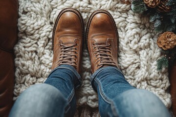  Blue vintage-style jeans. Generative AI