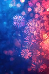 Fototapeta premium Colorful Fireworks on twilight background