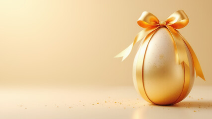 Beautiful large easter egg with copy space