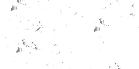 Silver shiny glitter sparkle confetti falling down on transparent background. Vector illustration.